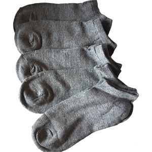 5 Pairs Mens Women Loafer Non Slip Invisible Non Slip Soft Short Socks :Dk Grey
